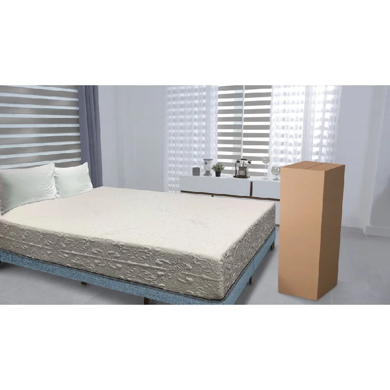 12-inch King Size Memory Foam Mattress - WHITE