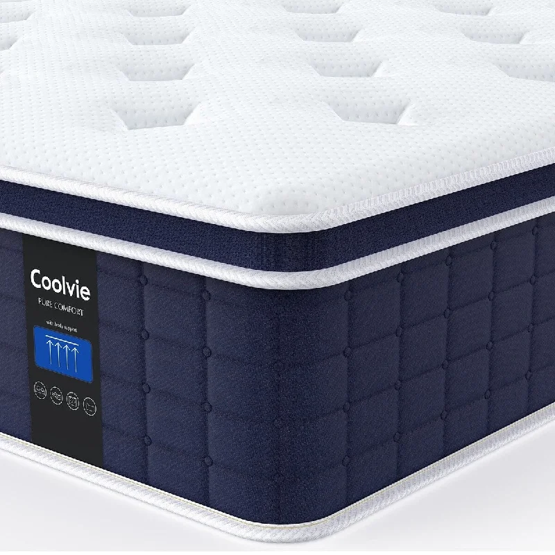 12 Inch Twin XL Mattress, Mattress in a Box, Medium Firm Feel, 3 Layer Premium Foam with Pocket Springs for Pressure Relieving