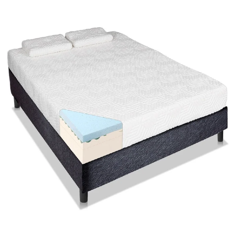 14" Cool Memory Foam Mattress with 2 Pillows