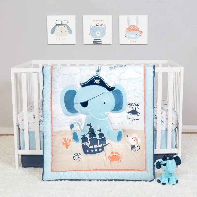 Ahoy Archie 4 Piece Crib Bedding Set