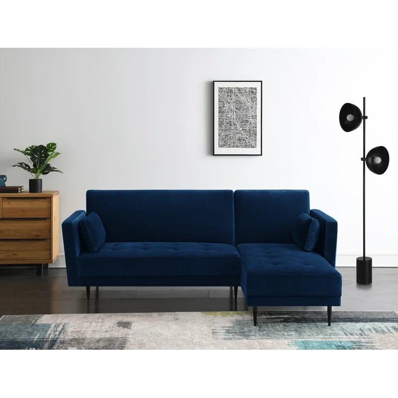 Brutus Velvety Reversible Corner Sofa Bed