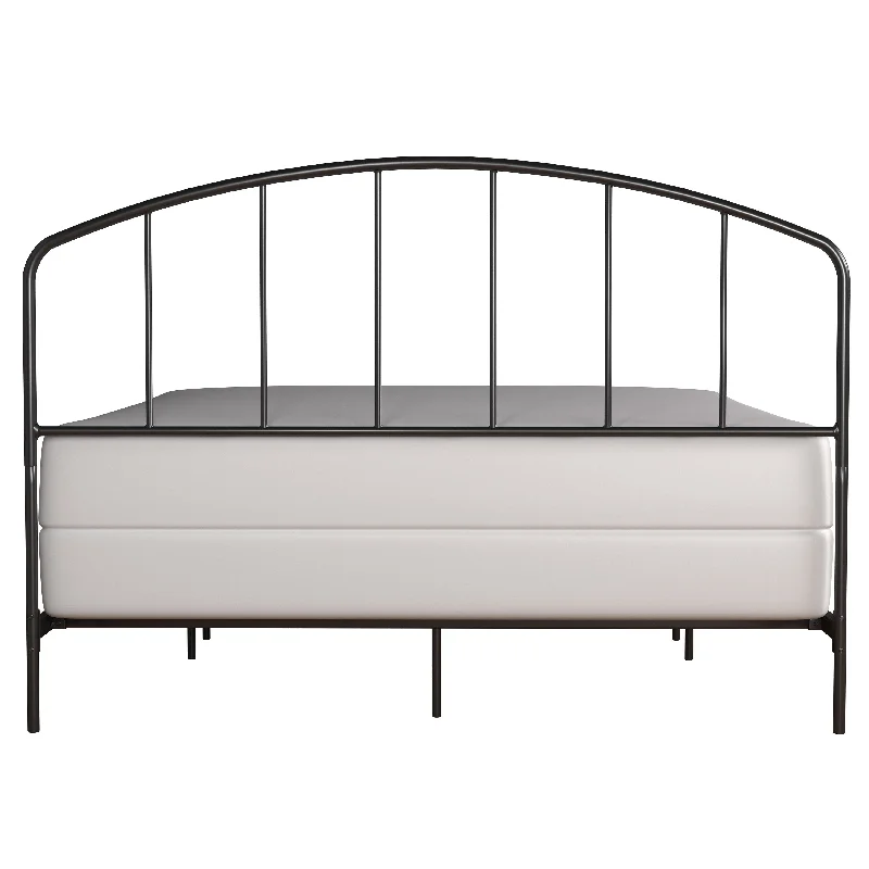 Carbon Loft Cronkite Black Metal Bed with Arched Spindle Headboard