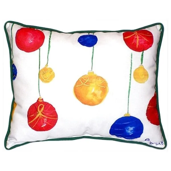 Christmas Ornaments 16-inch x 20-inch Indoor/Outdoor Throw Pillow