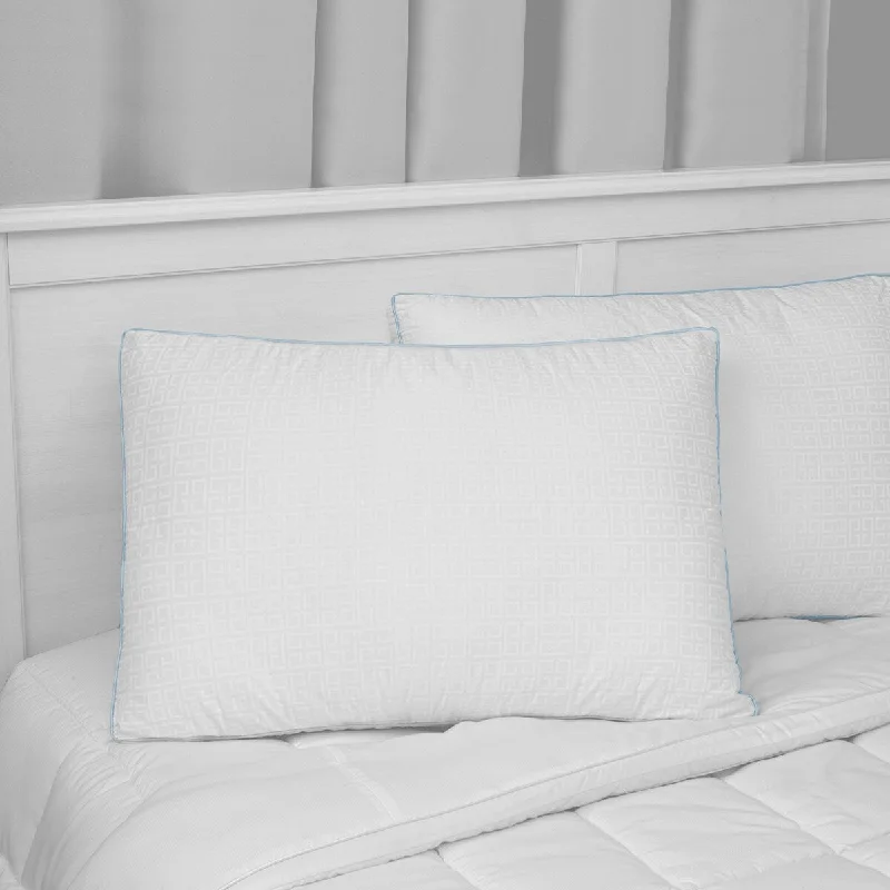 CLOSEOUT SensorPEDIC Signature Gusseted Fiberfill Bed Pillow with Luxury Cotton Cover - White