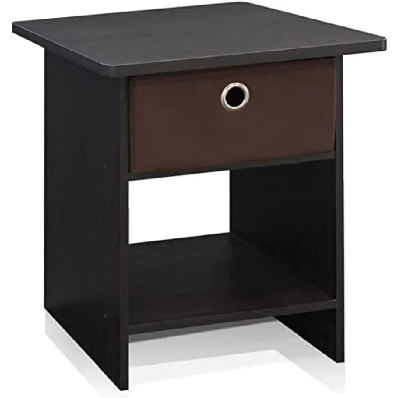 Dario End Table Side Table Night Stand Bedside 15.5"D x 15.5"W x 17.8"H