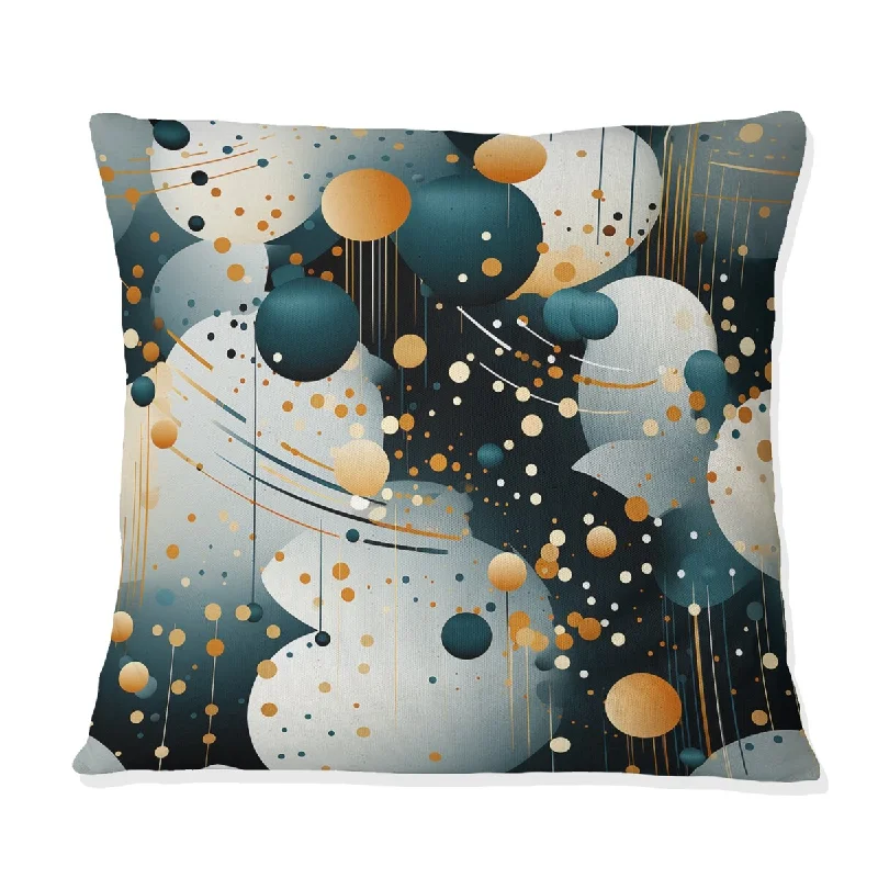 Designart "Art Deco Glamour Polka Dots Pattern" Polka Dots Printed Throw Pillow