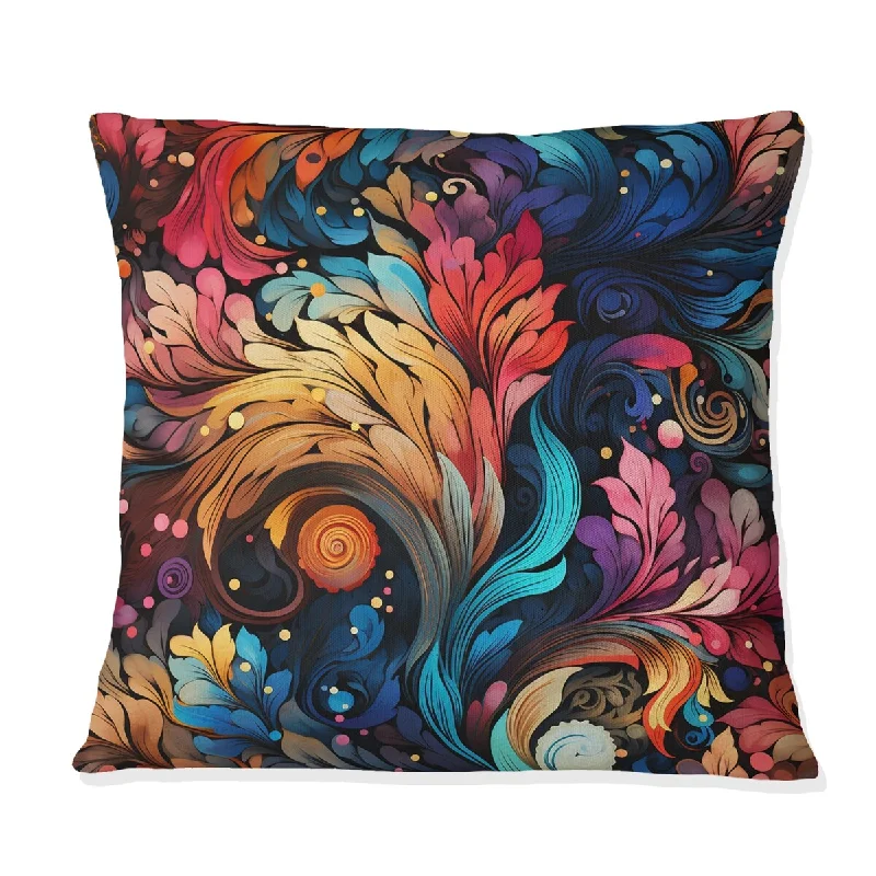 Designart "Artistic Expression Paisley Pattern II" Paisley Printed Throw Pillow