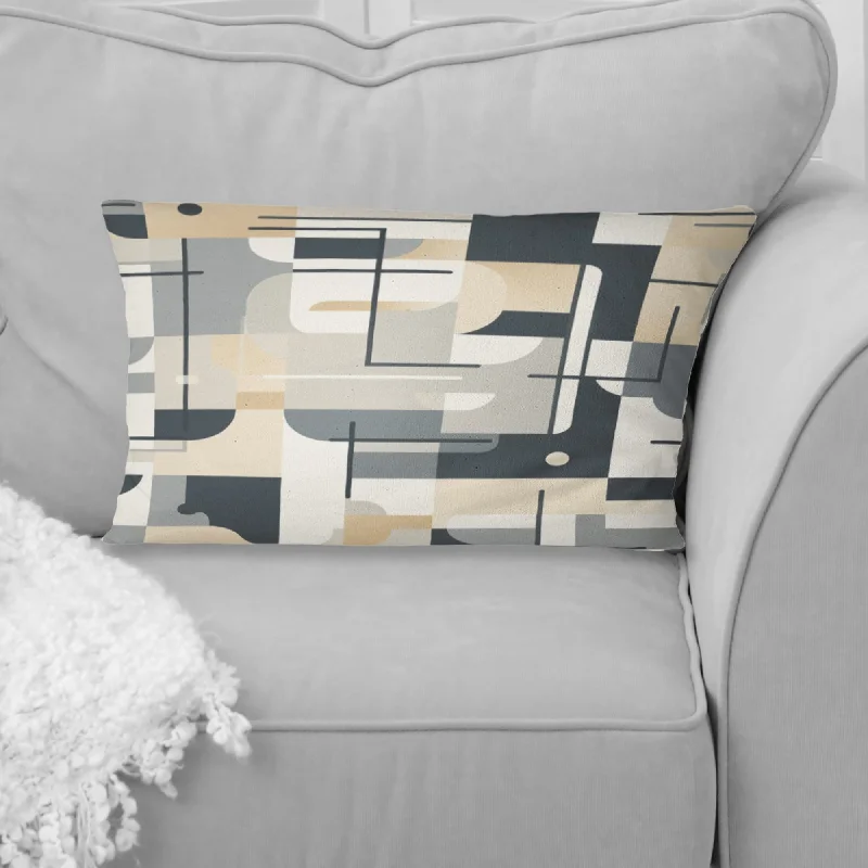 Designart "Balanced Minimalism" Striped Printed Throw Pillow