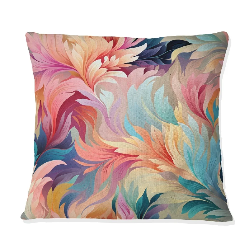 Designart "Colorful Ikat Artistry Whirl Mirage" Abstract Printed Throw Pillow