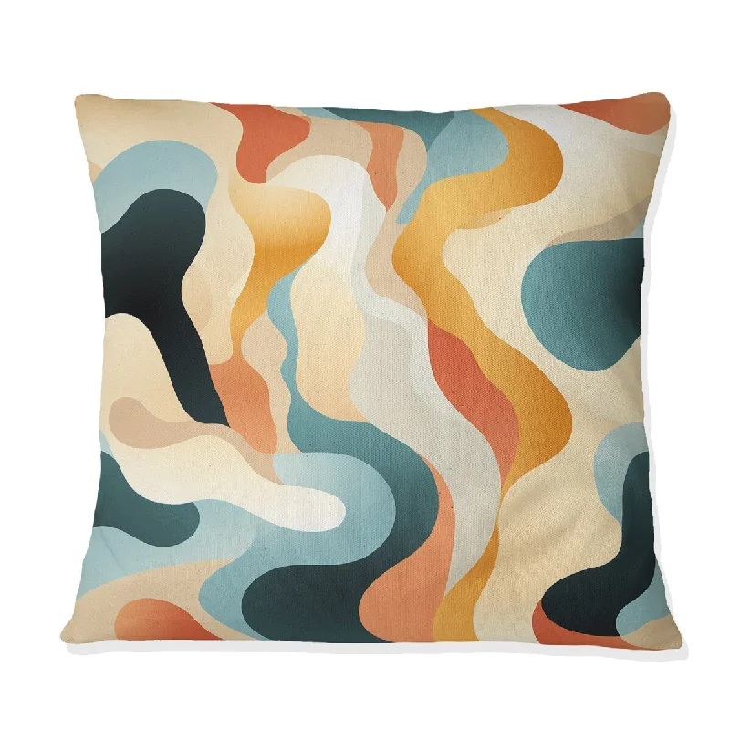 Designart "Contemporary Neutrals Camouflage Pattern" Camouflage Printed Throw Pillow