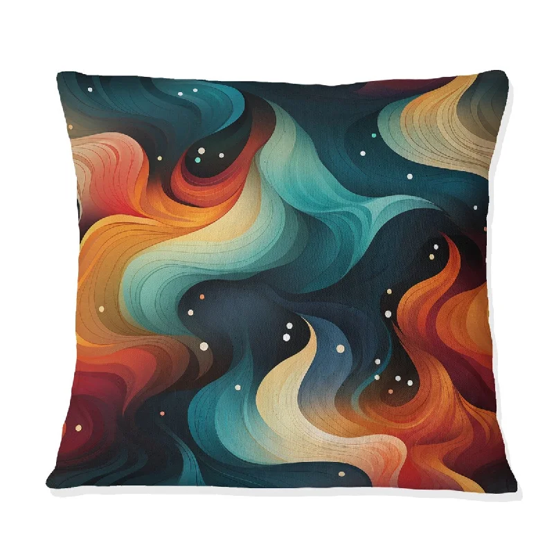 Designart "Cosmic Harmony III" Abstract Printed Throw Pillow