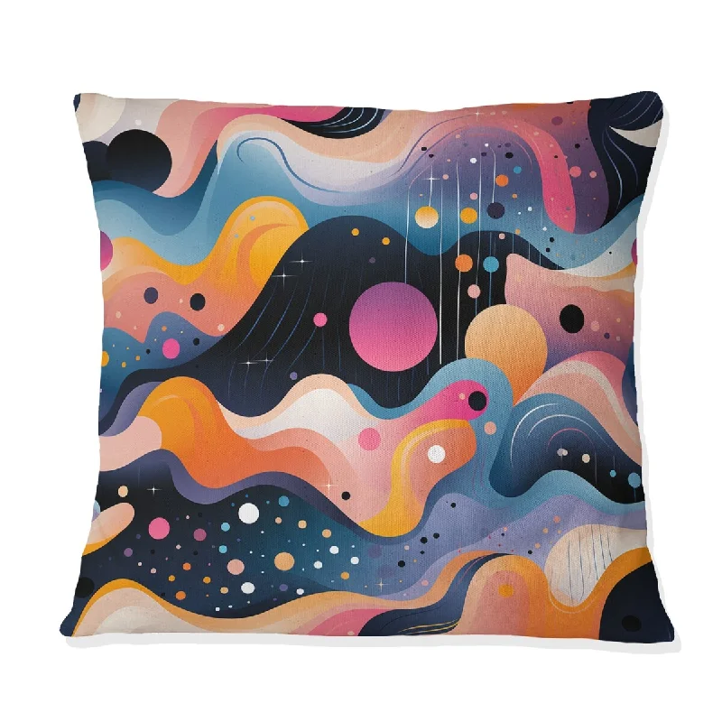 Designart "Cosmic Harmony IV" Abstract Printed Throw Pillow