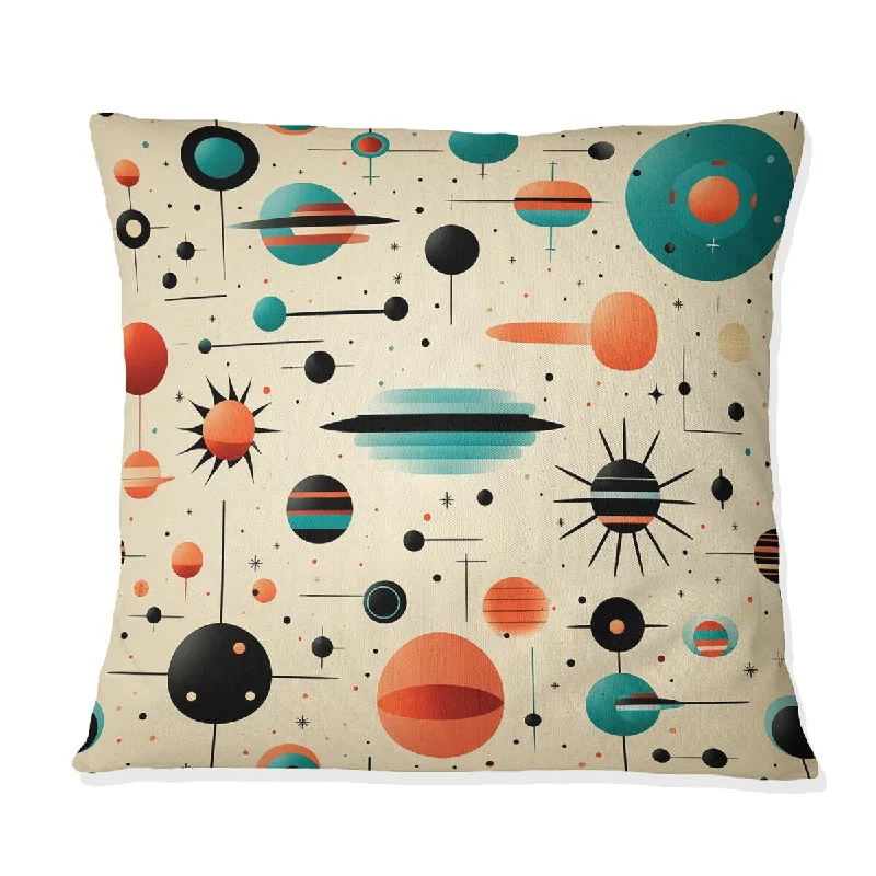 Designart "Cosmic Landscape II" Geometric Printed Throw Pillow