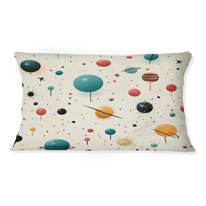 Designart "Cosmic Simplicity III" Geometric Printed Throw Pillow