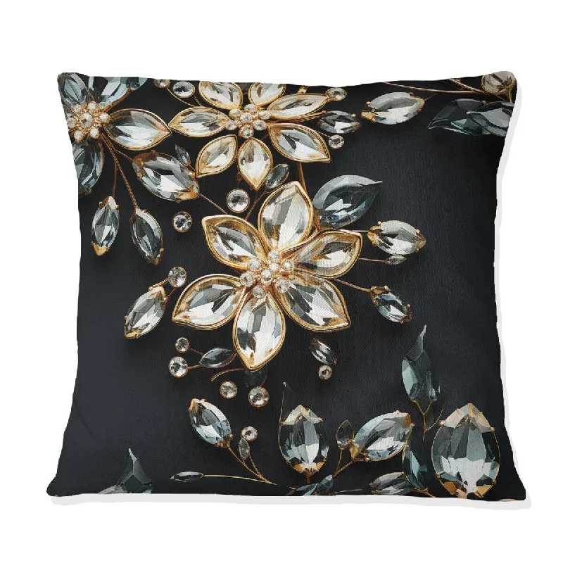 Designart "Crystal Chandelier Elegance Pattern I" Marble Printed Throw Pillow