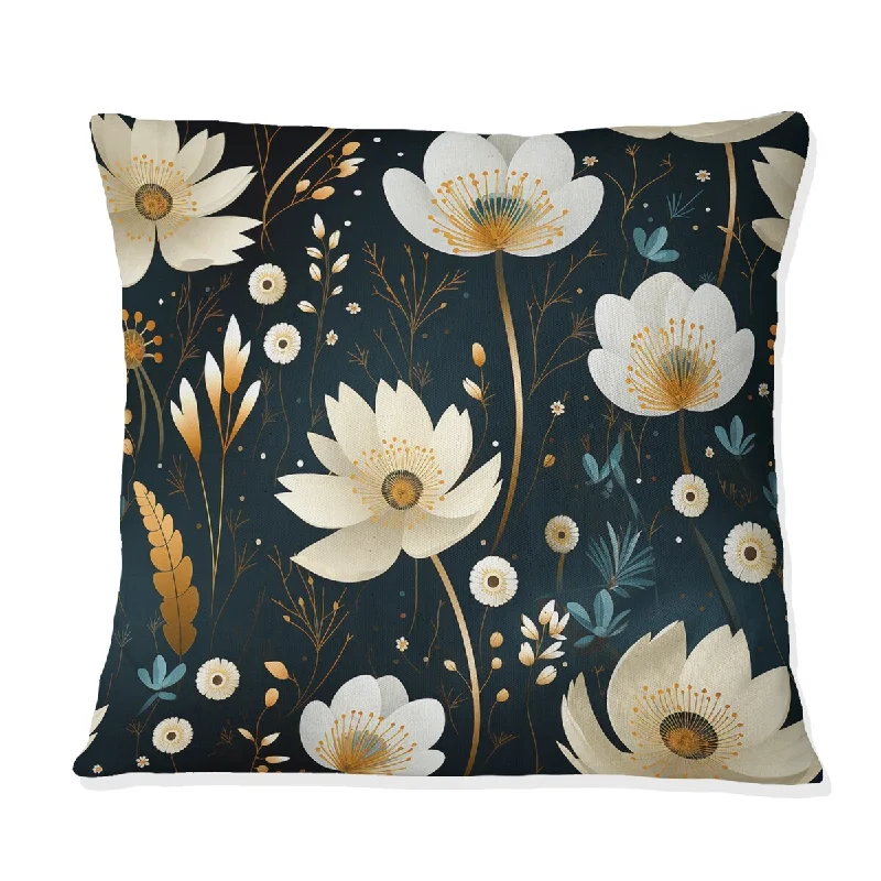 Designart "Divine Dreams Floral Pattern VI" Floral Printed Throw Pillow