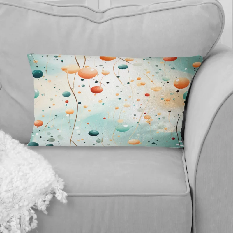 Designart "Ethereal Whispers Polka Dots Pattern I" Polka Dots Printed Throw Pillow