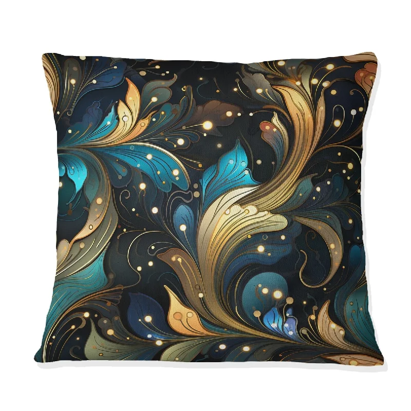 Designart "Futuristic Fusion Paisley Pattern II" Paisley Printed Throw Pillow