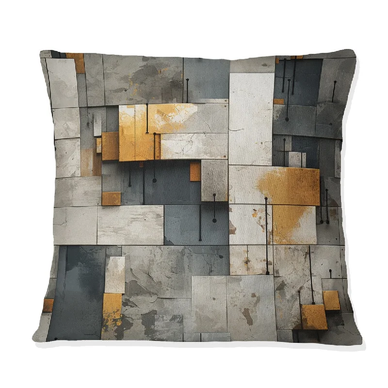 Designart "Industrial Zen Ii I" Geometric Printed Throw Pillow