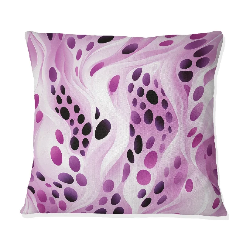 Designart "Lilac Seamless Purple Waves III" Abstract Printed Throw Pillow