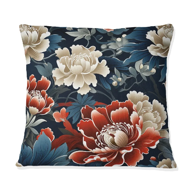 Designart "Ming Dynasty Resonance" Chinese Printed Throw Pillow