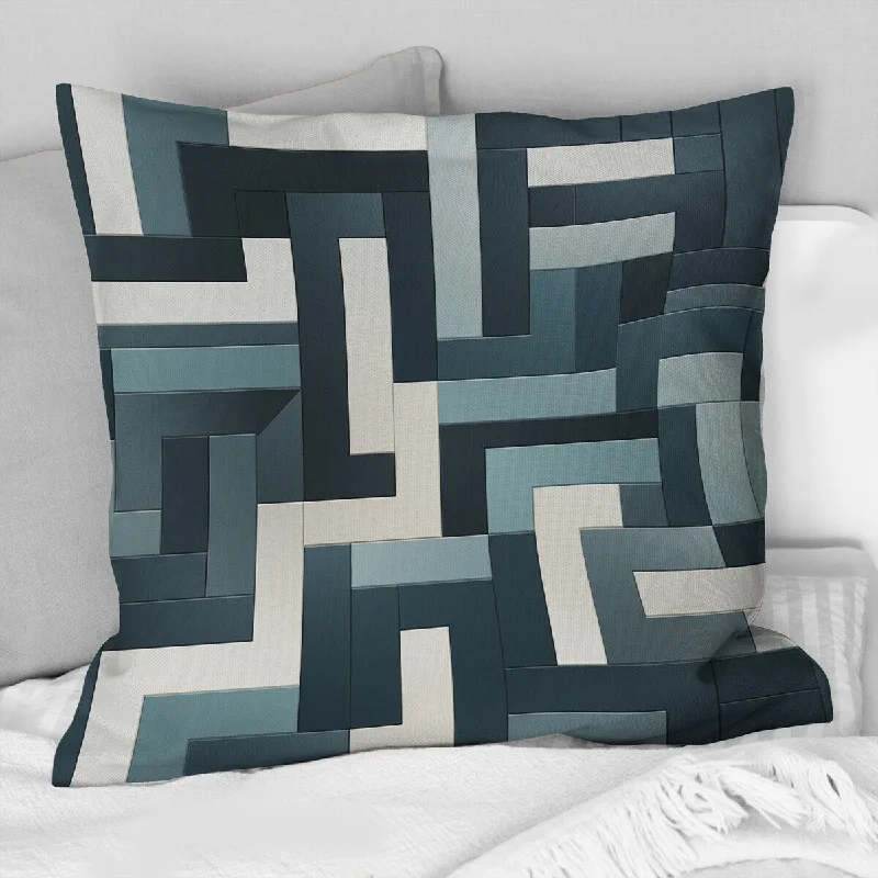 Designart "Monochrome Essence II" Geometric Printed Throw Pillow