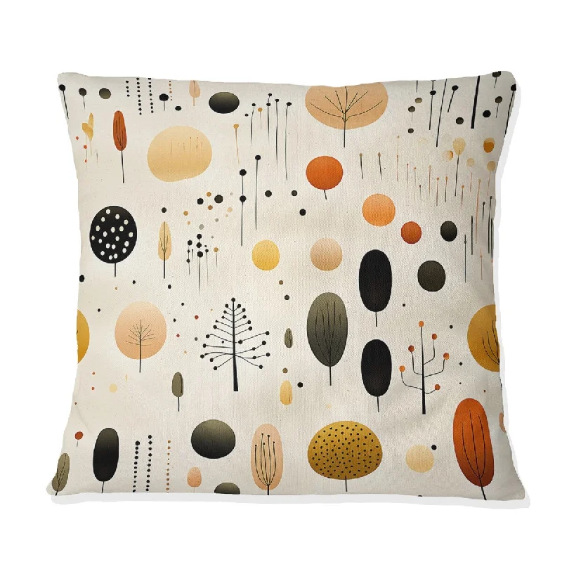 Designart "Organic Botanical" Geometric Printed Throw Pillow