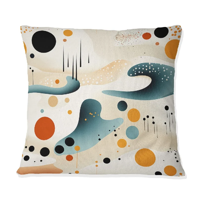 Designart "Organic Minimalism" Geometric Printed Throw Pillow