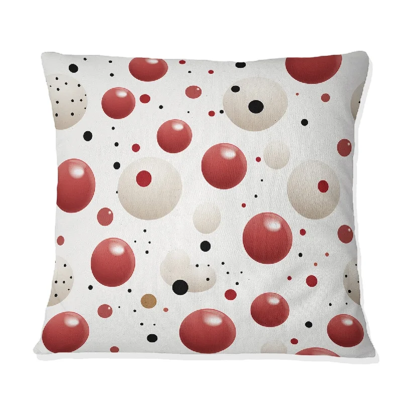 Designart "Playful Polka Dots VI" Polka Dots Printed Throw Pillow