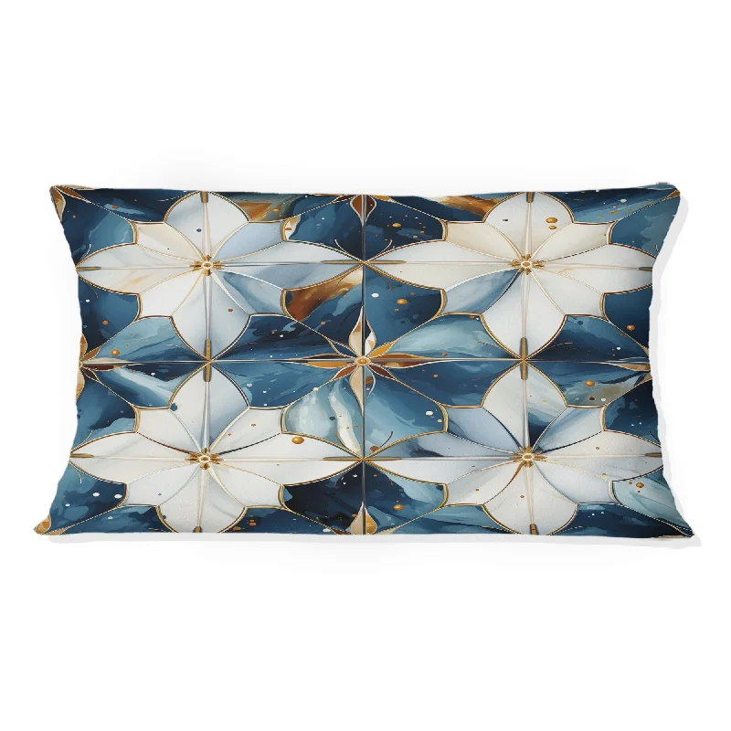 Designart "Retro Revival Marble Pattern I" Marble Printed Throw Pillow