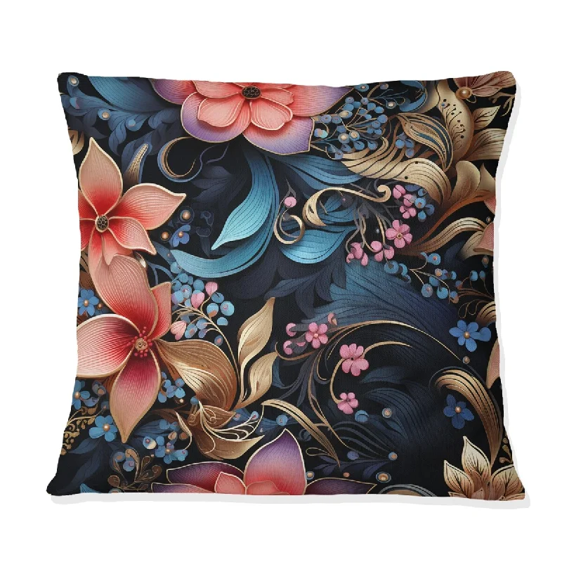 Designart "Romantic Reverie Paisley Pattern I" Paisley Printed Throw Pillow