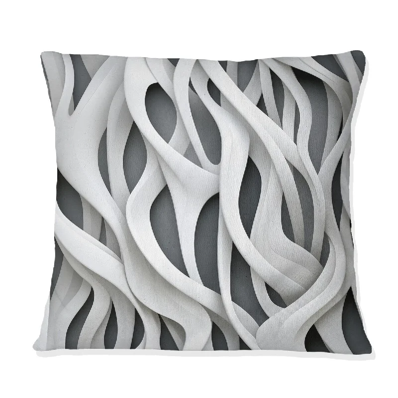 Designart "Sublime Monochrome" Abstract Printed Throw Pillow