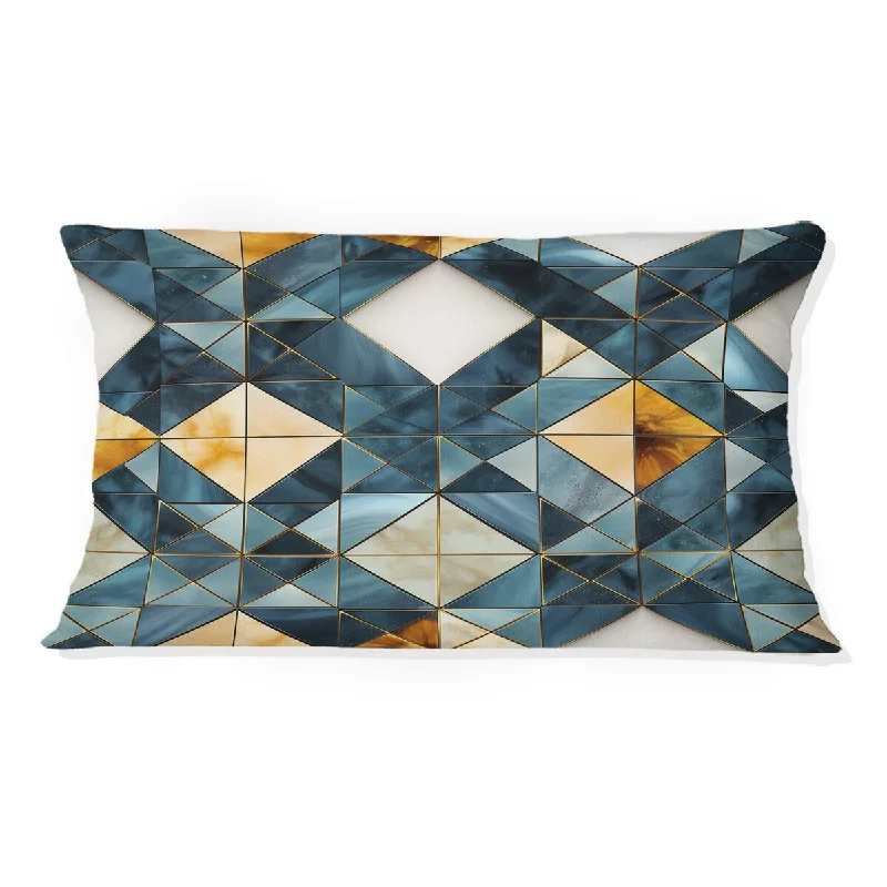 Designart "Tribal Fusion Marble Pattern VI" Marble Printed Throw Pillow