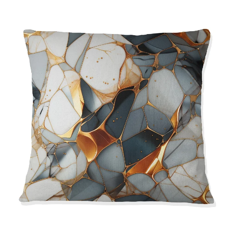 Designart "Urban Luxe Marble Pattern" Marble Printed Throw Pillow