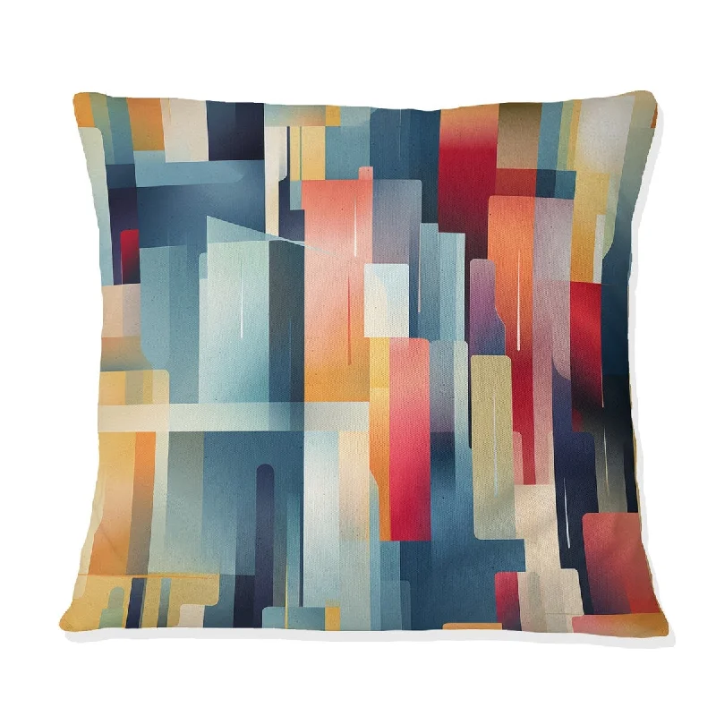 Designart "Urban Reflections II" Abstract Printed Throw Pillow