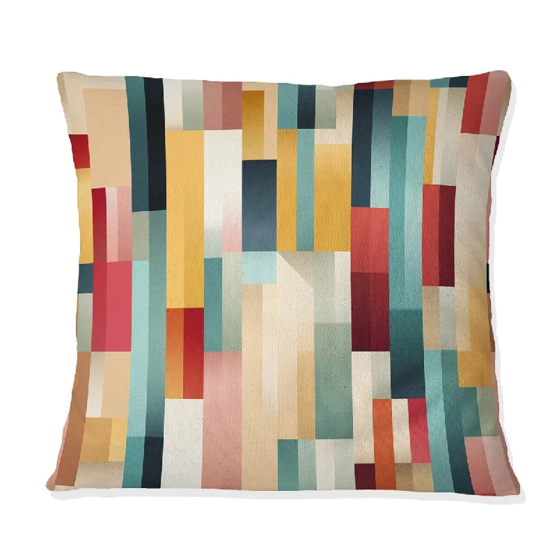 Designart "Urban Simplicity I" Striped Printed Throw Pillow