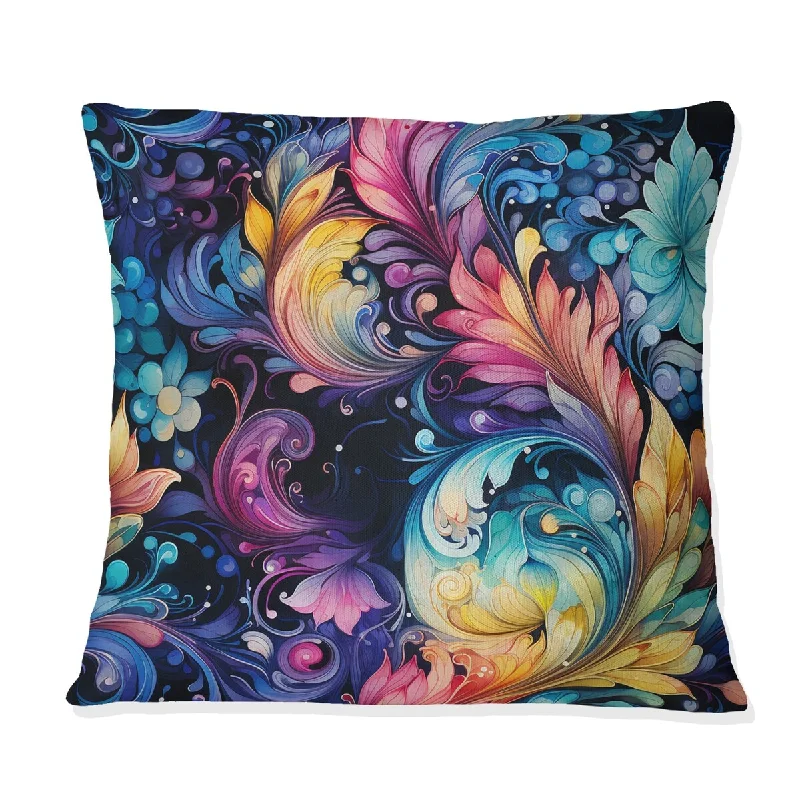 Designart "Watercolor Charm Paisley Pattern" Paisley Printed Throw Pillow