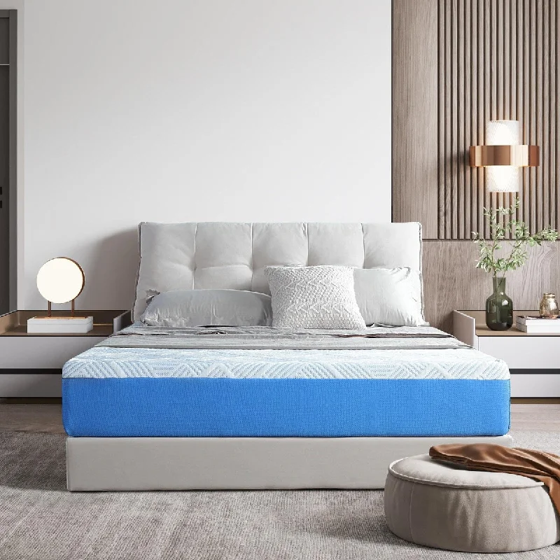 Full Mattress, 10 Inch Premium Cool Silk Gel Memory Foam Mattress, Cooling Gel Infused for Cool Comfort and Pressure Relief