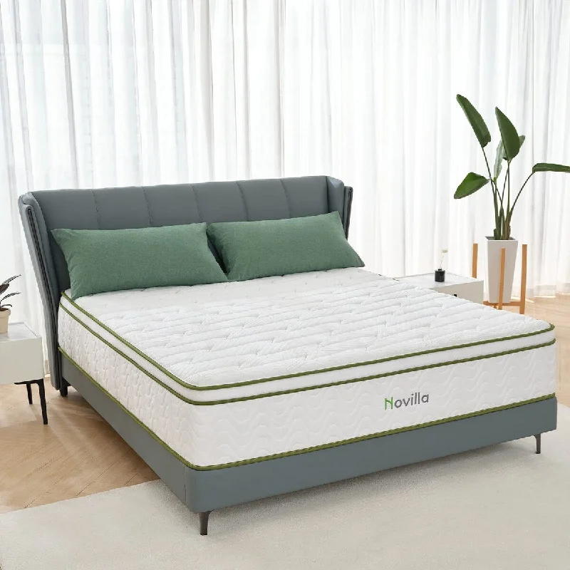 Full Mattress, 12 Inch Hybrid Mattress with Gel Memory Foam & Pocketed Coil for Pressure Relief & Motion Isolation