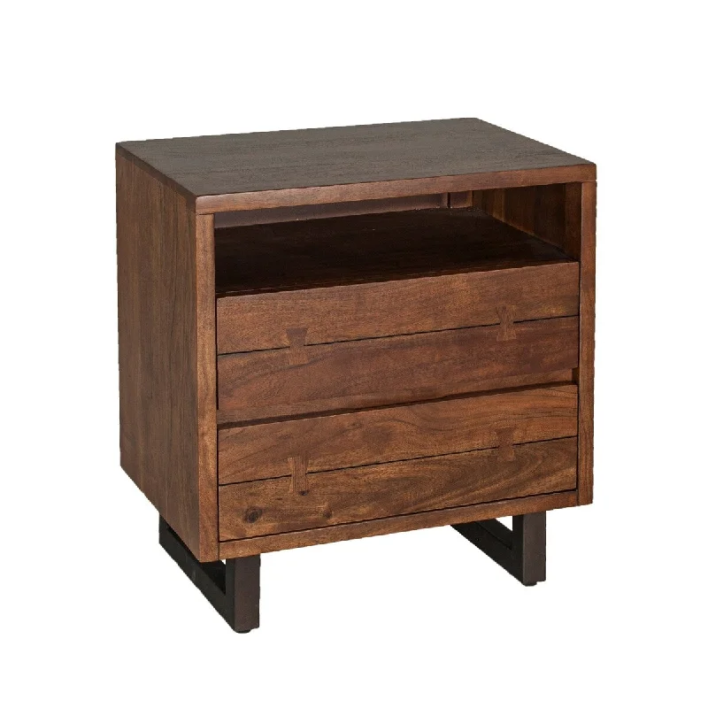 Glenwood Acacia Wood Live Edge Night Chest