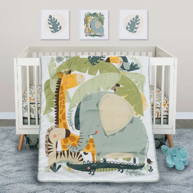 Jungle Escape 4 Piece Crib Bedding Set