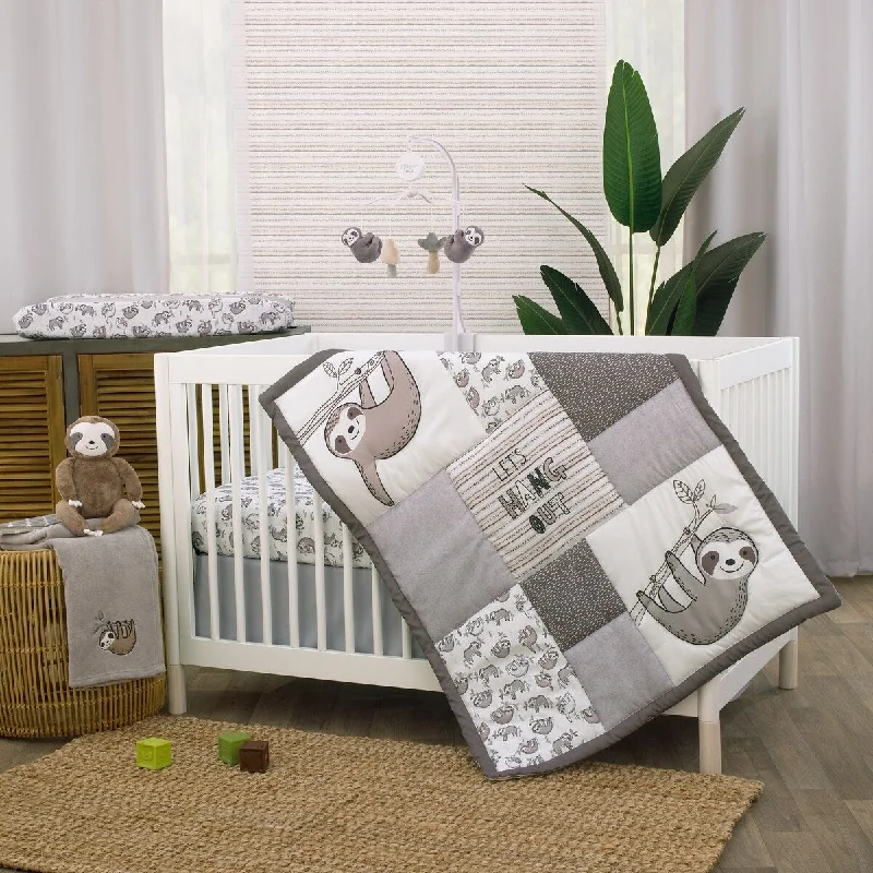 Little Love by NoJo Sloth Let's Hang Out 3 Piece Crib Bedding Set