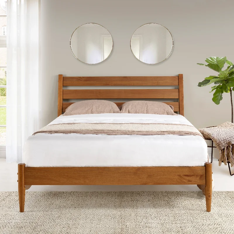 Mid-Century Modern Platform Bed - Queen Size