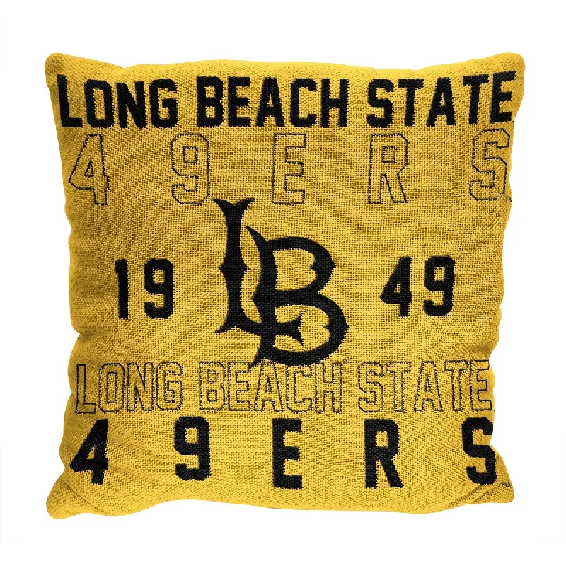 NCAA Cal State Long Beach State Beach Stacked 20 Inch Pillow