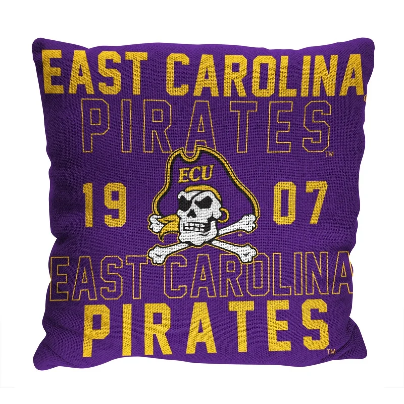 NCAA East Carolina Pirates Stacked 20 Inch Pillow