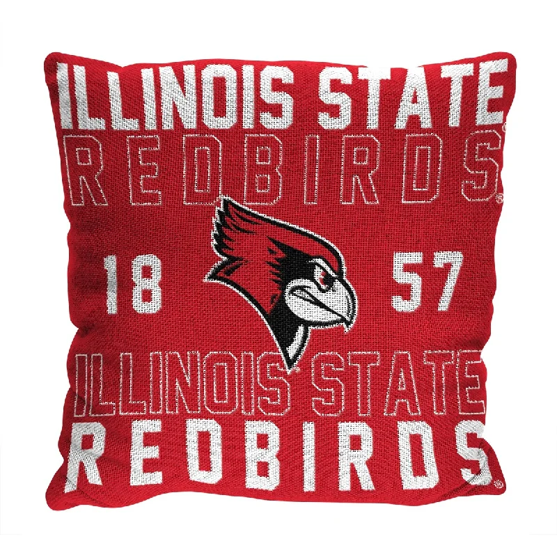 NCAA Illinois State Redbirds Stacked 20 Inch Pillow