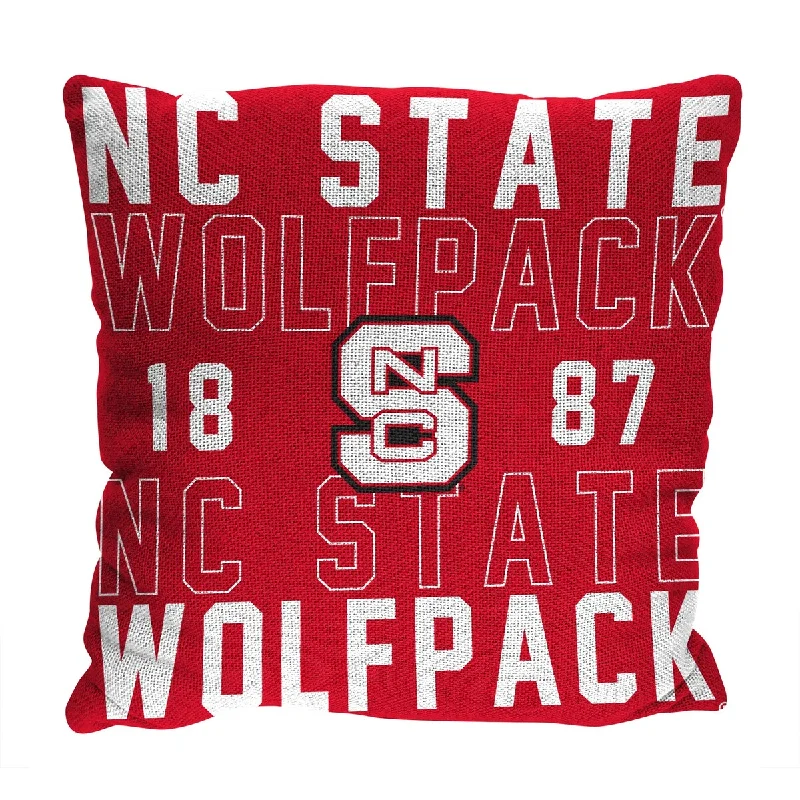 NCAA NC State Wolfpack Stacked 20 Inch Pillow