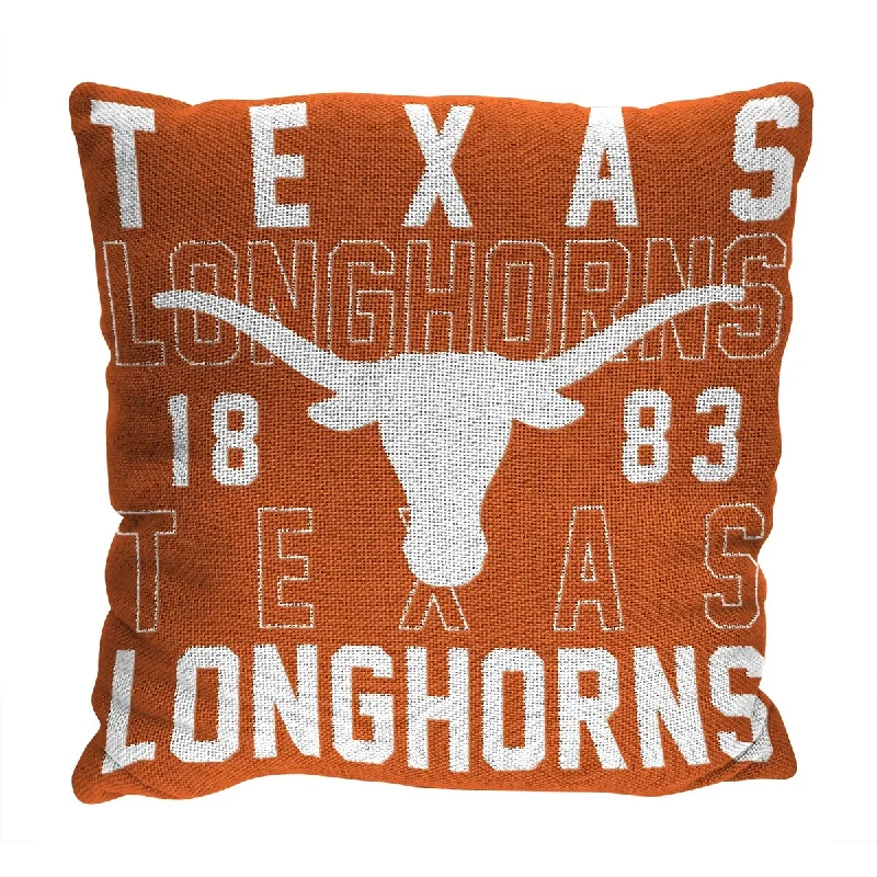 NCAA Texas Longhorns Stacked 20 Inch Pillow