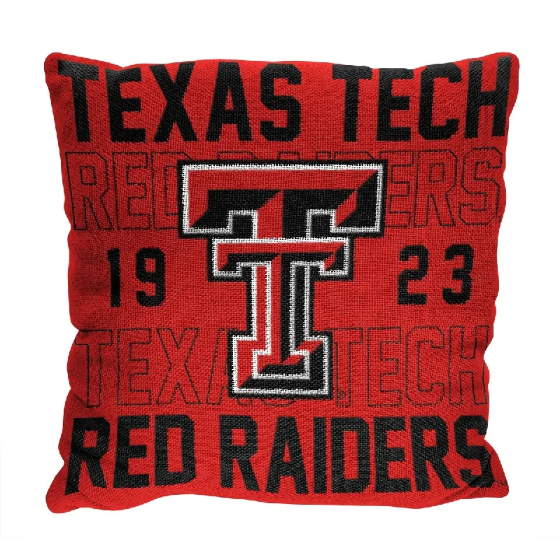 NCAA Texas Tech Red Raiders Stacked 20 Inch Pillow