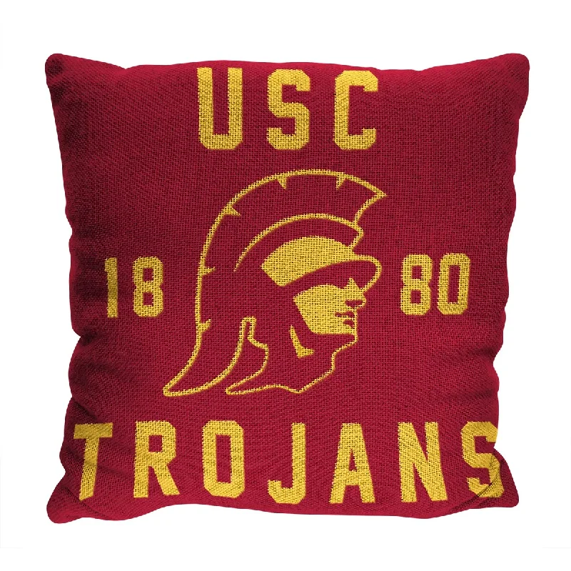 NCAA USC Trojans Stacked 20 Inch Pillow